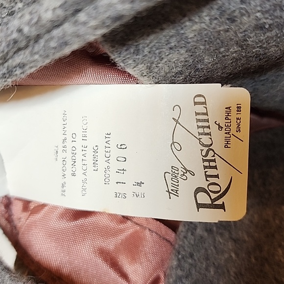 Vintage Rothchild wool blend double breasted peacoat and hat Size 4 NEVER WORN - Picture 11 of 11